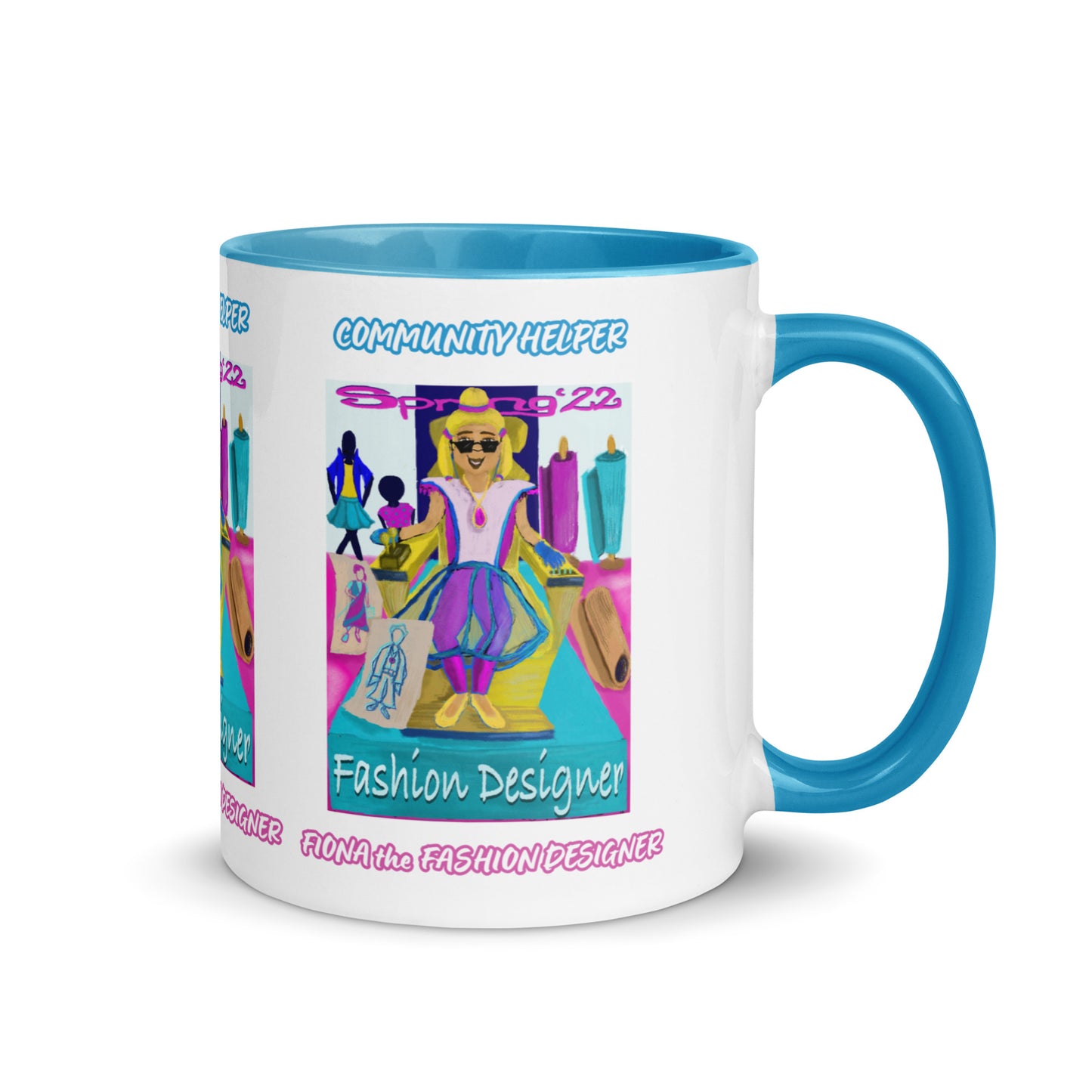 Fiona the Fashion Designer (Community Helper) 11oz. Mug with Color Inside