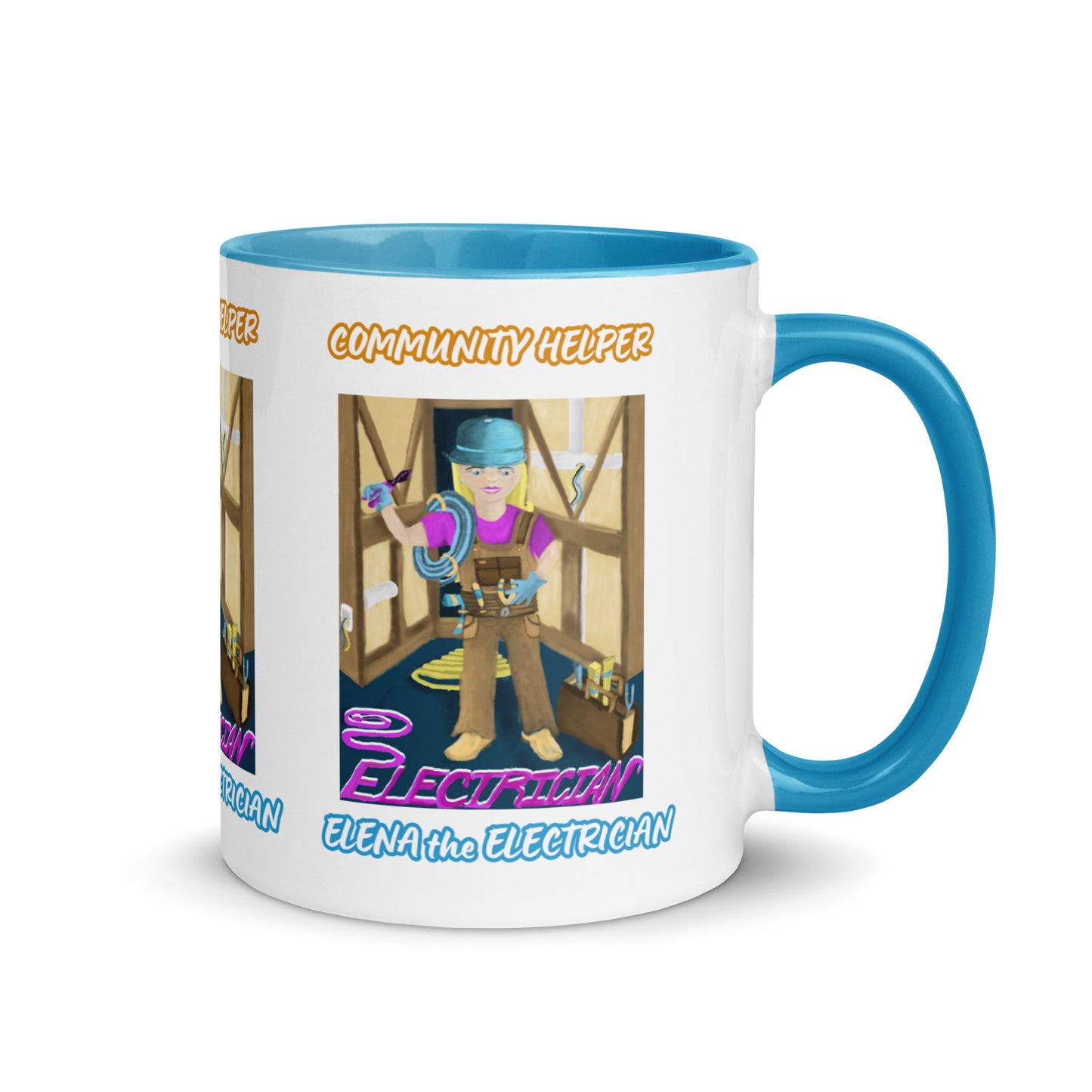 Elena the Electrician (Community Helper) 11oz. Mug with Color Inside