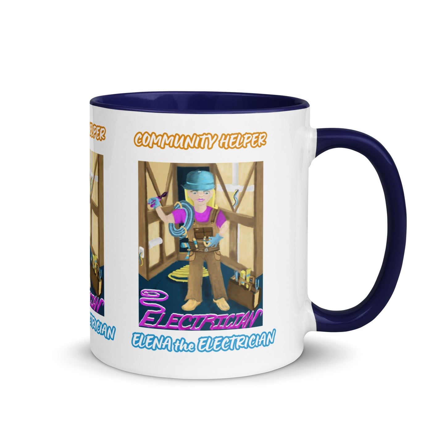 Elena the Electrician (Community Helper) 11oz. Mug with Color Inside