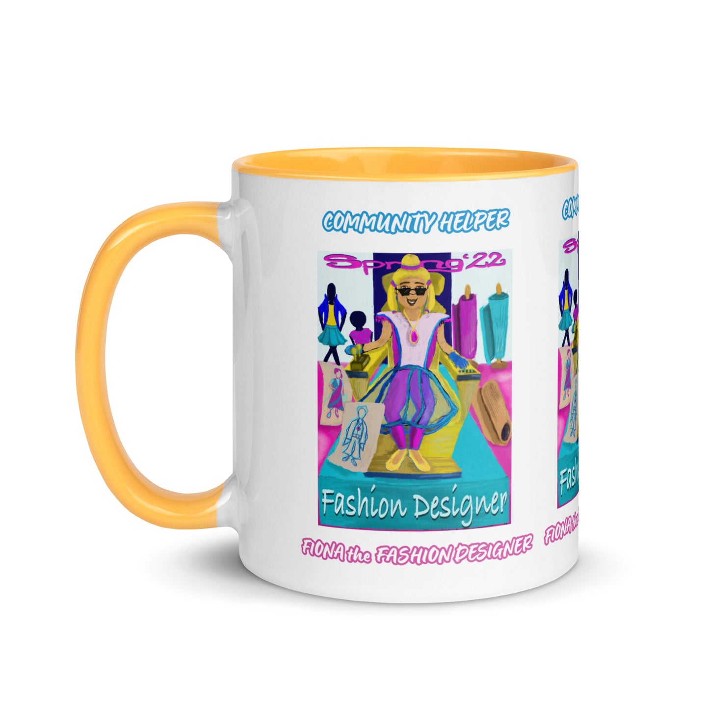 Fiona the Fashion Designer (Community Helper) 11oz. Mug with Color Inside