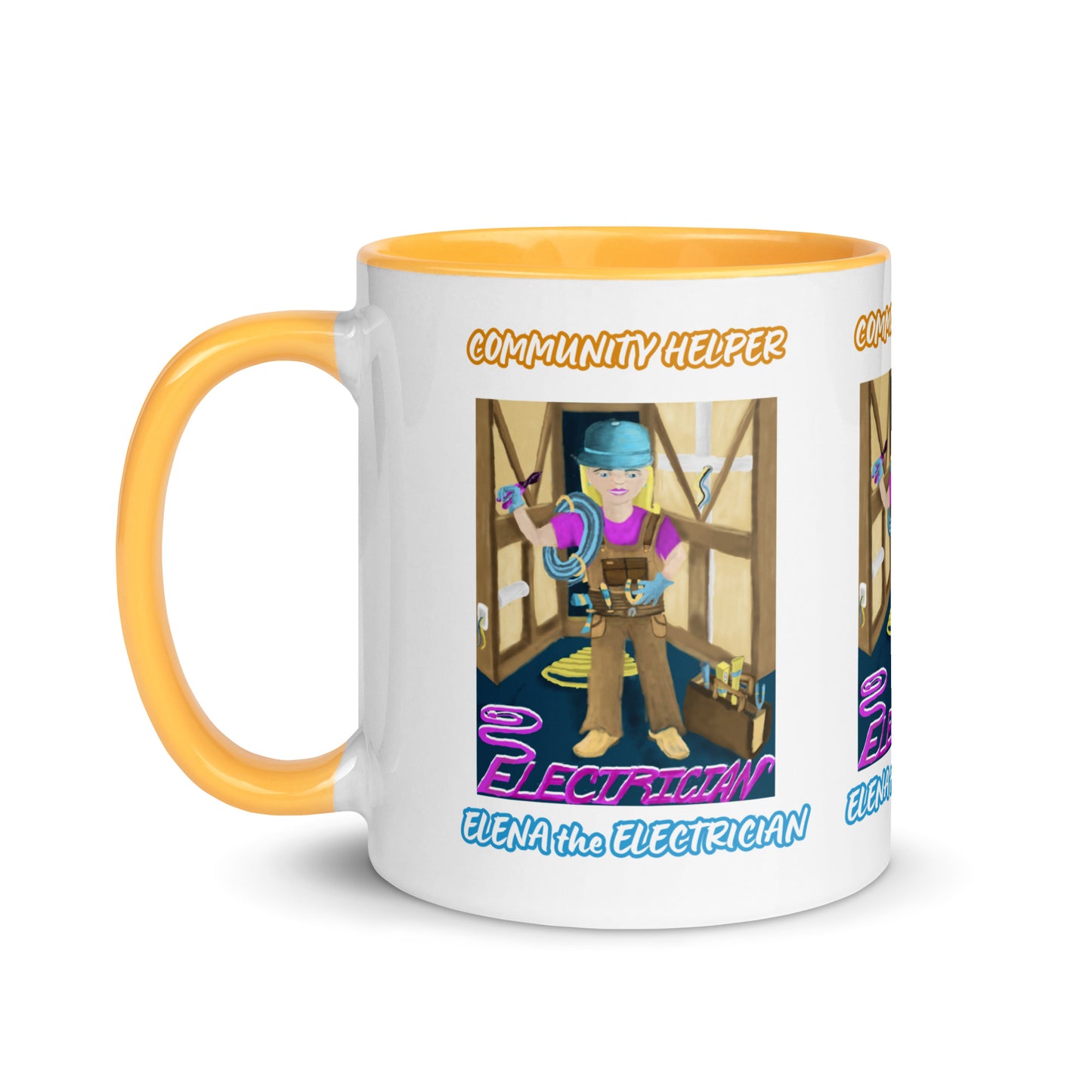 Elena the Electrician (Community Helper) 11oz. Mug with Color Inside