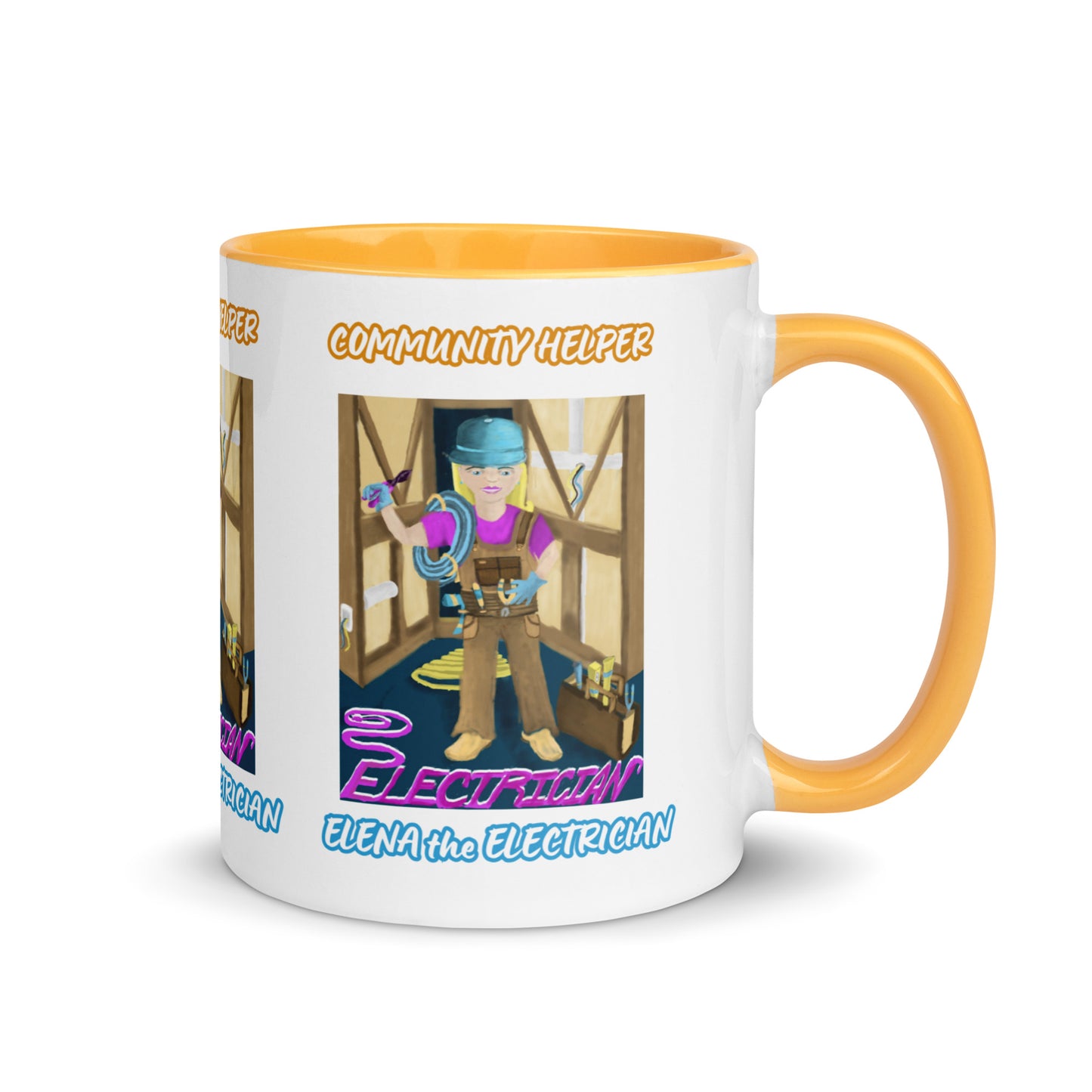 Elena the Electrician (Community Helper) 11oz. Mug with Color Inside