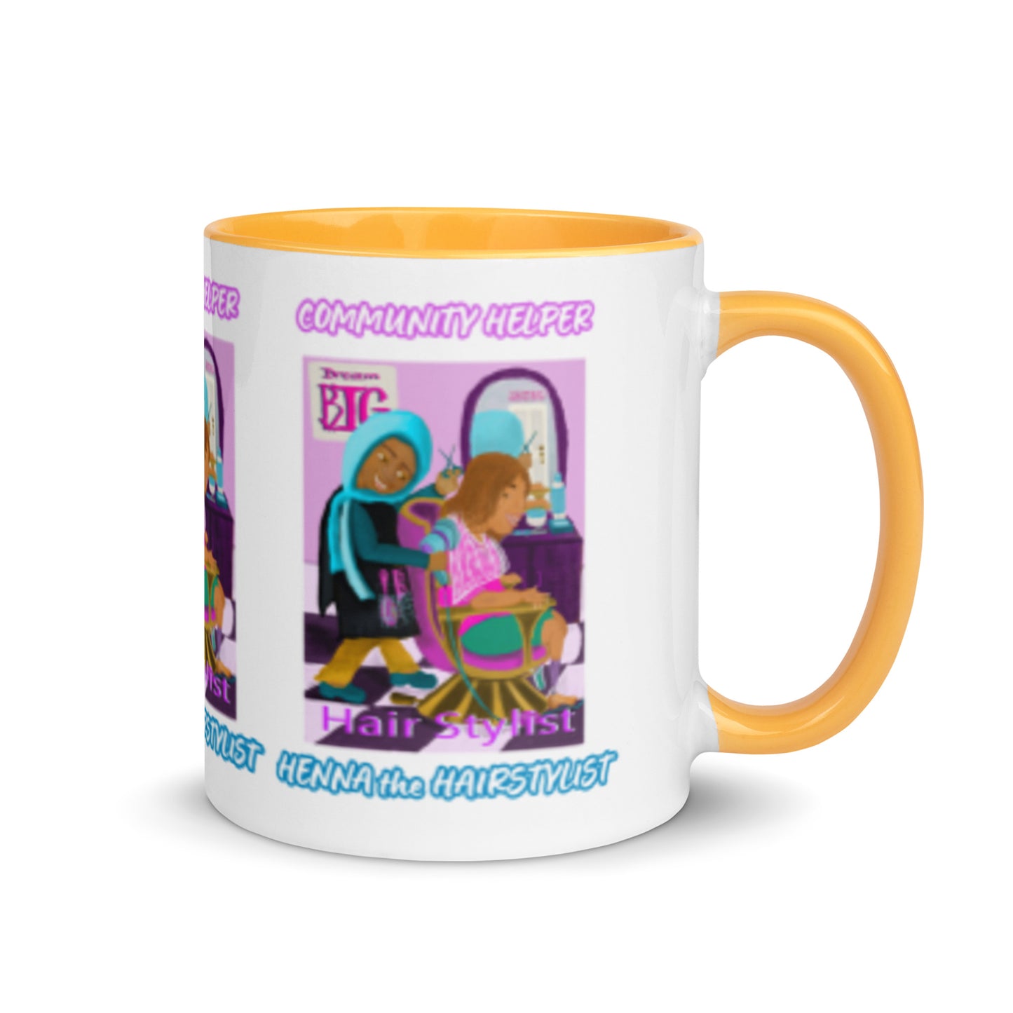 Henna the Hairstylist (Community Helper) 11oz. Mug with Color Inside