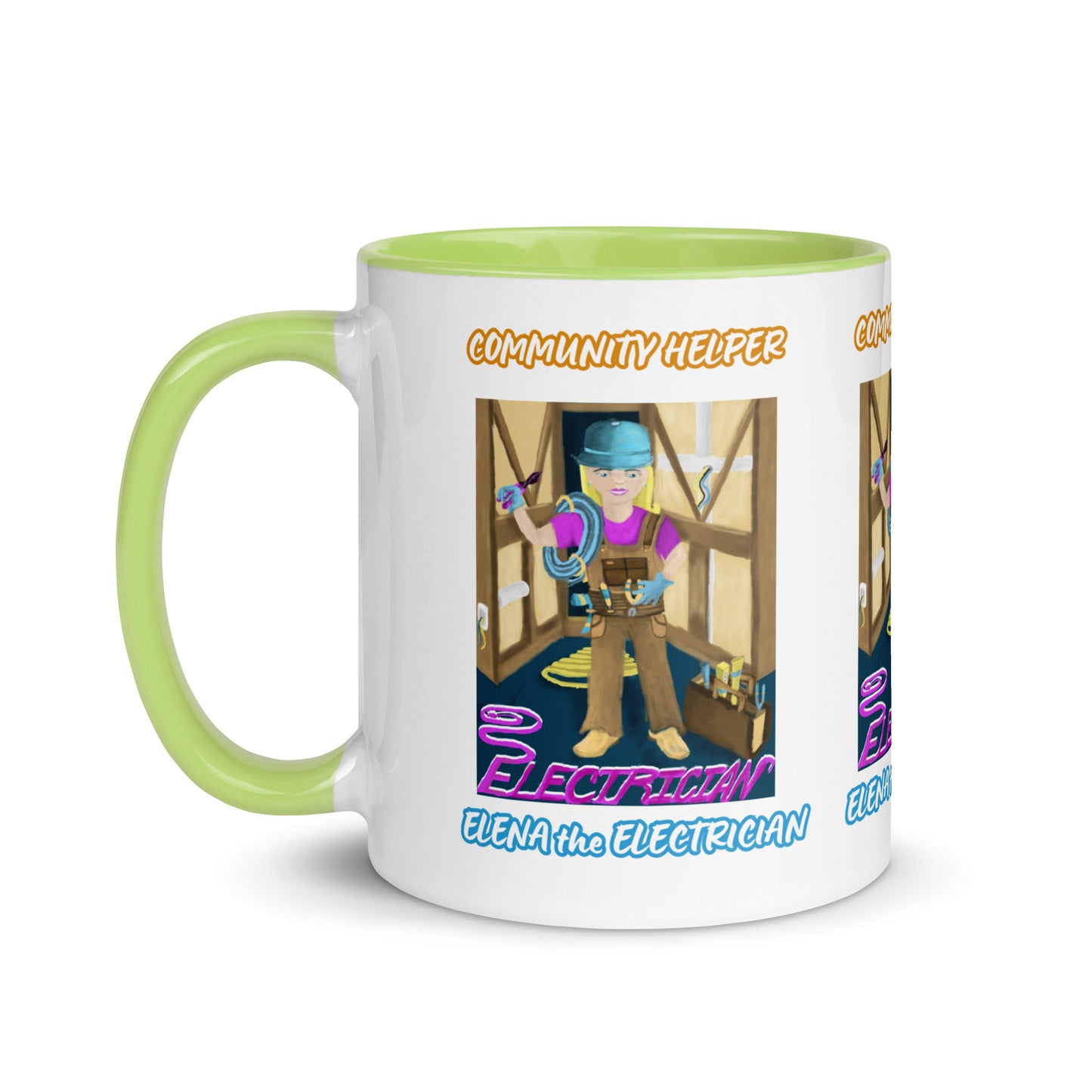 Elena the Electrician (Community Helper) 11oz. Mug with Color Inside