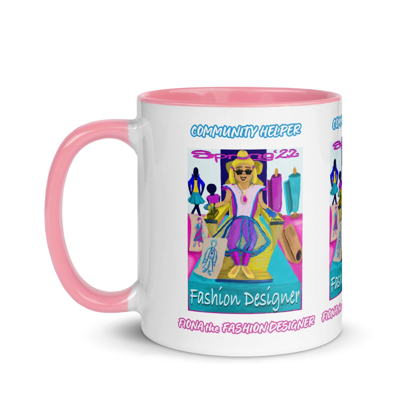 Fiona the Fashion Designer (Community Helper) 11oz. Mug with Color Inside