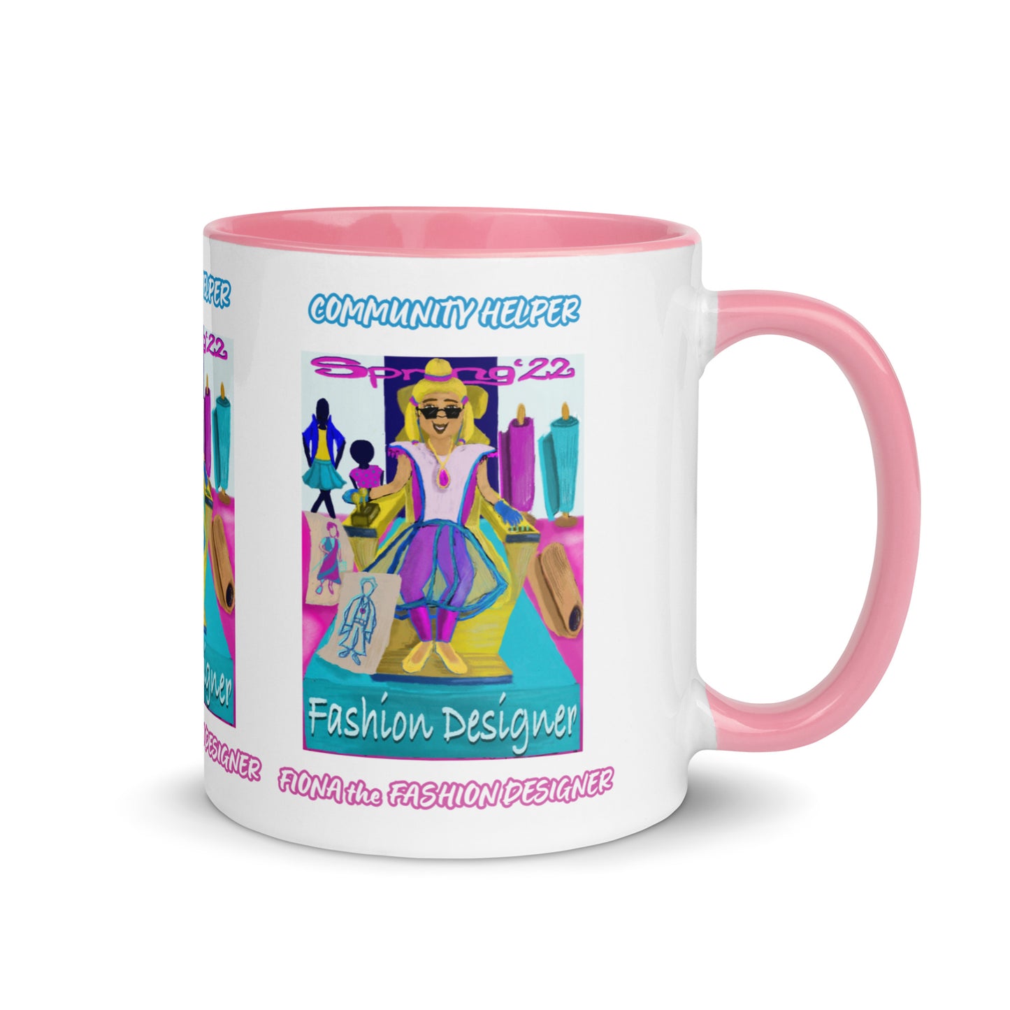 Fiona the Fashion Designer (Community Helper) 11oz. Mug with Color Inside