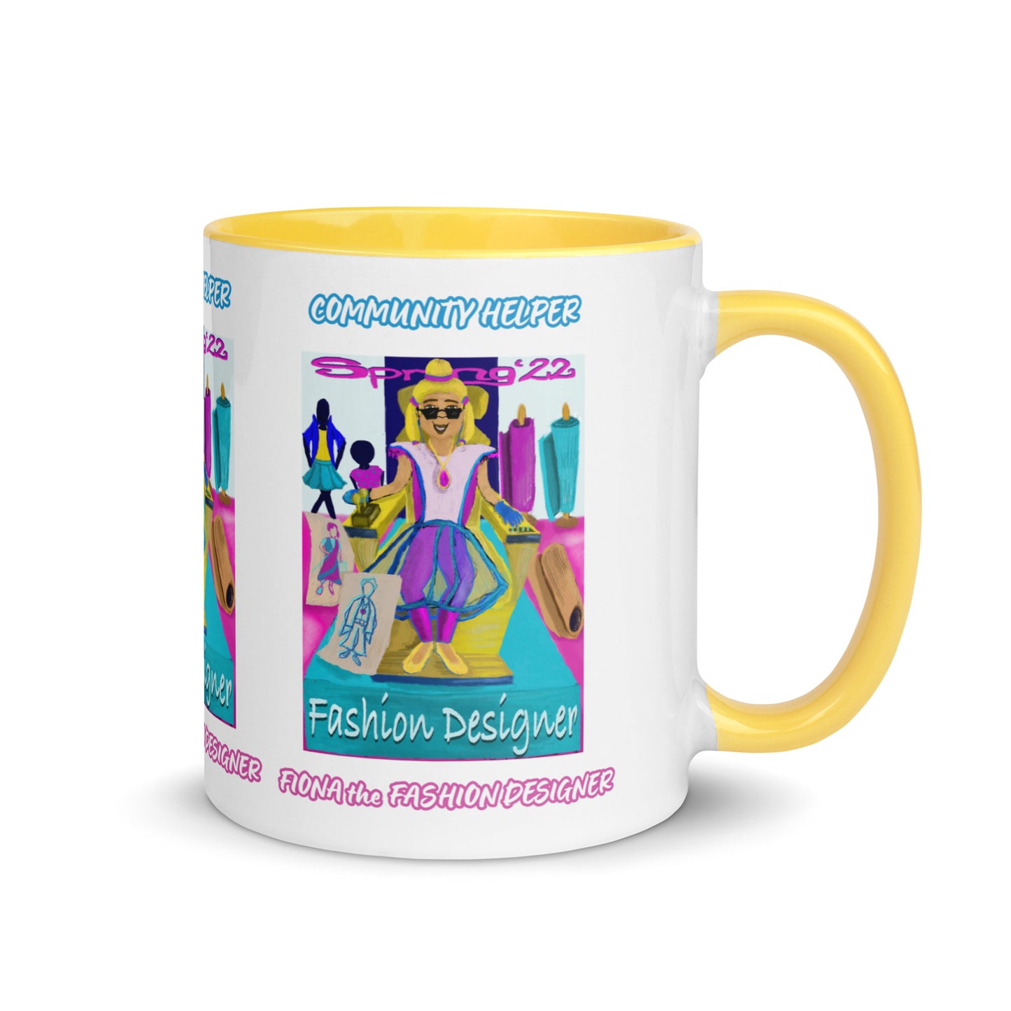 Fiona the Fashion Designer (Community Helper) 11oz. Mug with Color Inside