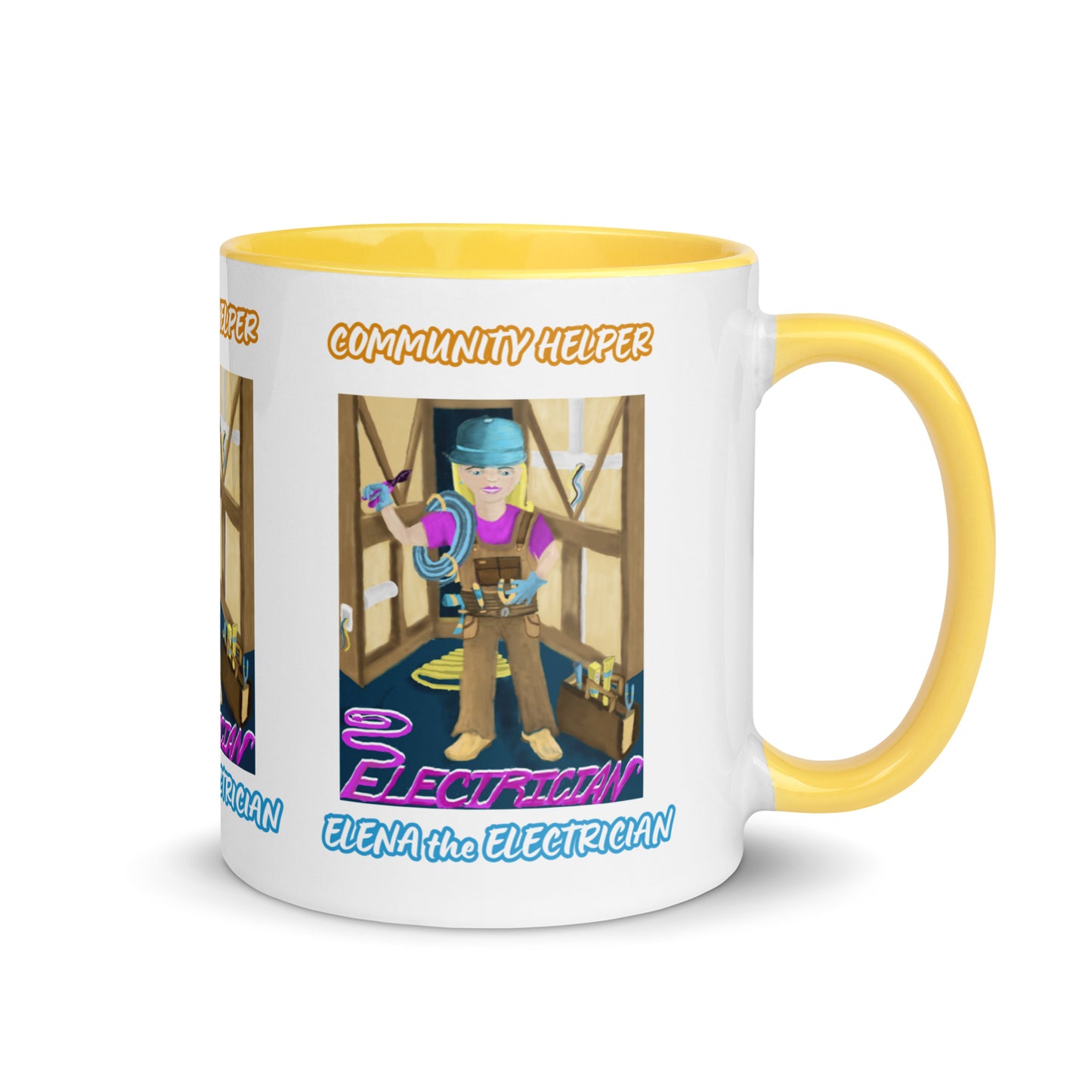 Elena the Electrician (Community Helper) 11oz. Mug with Color Inside